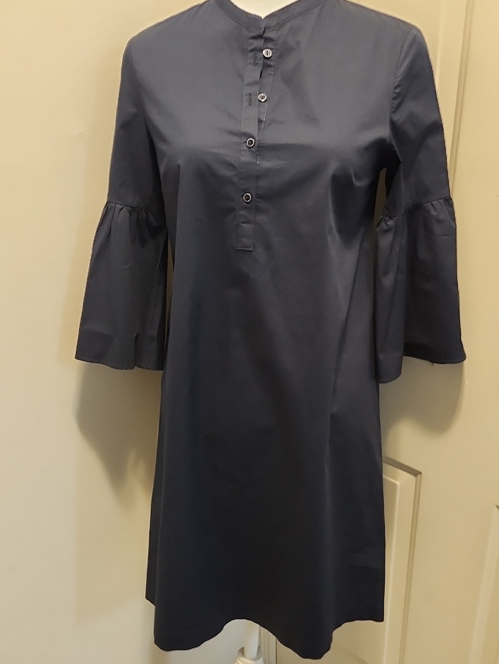 Caractere Dress Size XS poplin shirtdress Cotton Preppy Minimalist Lagenlook